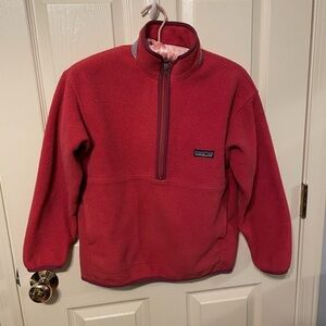Kids Medium Synchilla Half Zip Red